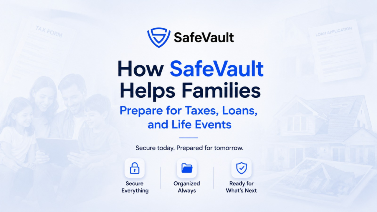 How SafeVault Helps Families Prepare for Taxes, Loans, and Life Events